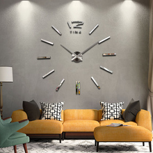 New Arrival 3D Home Decor Quartz DIY Wall Clock Clocks Horloge Watch Living Room Metal Acrylic Mirror 20 Inch 2024 - buy cheap