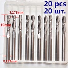 3.175mm*15mm,Freeshipping CNC solid carbide End Mill,tungsten 2 flutes ball nose router bit,wood tools,Relief Milling Cutter 2024 - buy cheap