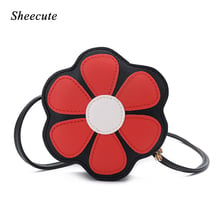 Children Cylinder Crossbody Bag for Girls Messenger Bag Soft Leather Cute Flower Kids Messenger Bag 2021 New Mini Shoulder Bags 2024 - buy cheap