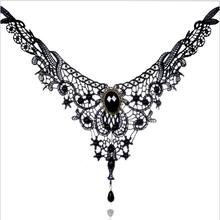 Fashion Necklaces For Women Beauty Girl Handmade Jewerly Gothic Retro Vintage Lace Necklace Collar Choker Necklace bib gem chain 2024 - buy cheap