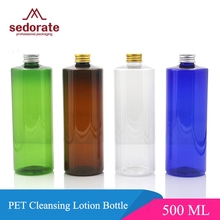 Sedorate 10 pcs/Lot PET Refillable Bottle For Cosmetic Make Lotion 500ML Bottle With Screw Aluminum Cap For Remover JX018 2024 - buy cheap