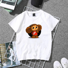 CHEBURASHKA Lovely T-Shirt Lady Classic T Shirt Women 100% Cotton Summer Tops Girl Trendy Russia Style White T-shirts 2024 - buy cheap