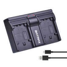 Carregador de bateria dupla batmax usb, carregador de bateria para sony drive fh100 fv50 fv70 fv100 fp50 fp90 fp70 2024 - compre barato