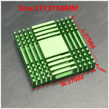 (Flete del paquete) 5 piezas de radiador electrónico de aluminio verde de 37x37x6MMMCPU 2024 - compra barato