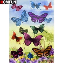 HOMFUN Full Square/Round Drill 5D DIY Diamond Painting "Animal butterfly" Embroidery Cross Stitch 5D Home Decor A15721 2024 - buy cheap