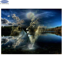 new arrival diy diamond painting full square/round 5d cross stitch embroidery diamond mosaic lions abstract painting by numbers 2024 - buy cheap
