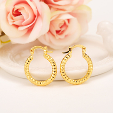 gold Africa Dubai round Jewelry romantic Ethiopia Geometric Hoop Earrings for Women Gold Twisted Earring girls wedding gifts 2024 - buy cheap