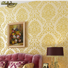 Beibehang damask papel de parede floral 3d, rolo de papel de parede clássico europeu para sala de estar, quarto, decoração de casa 2024 - compre barato