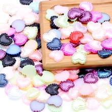 10mm 100pcs/ resin flat back pearl heart for decoration free shipping jewelry beads 2024 - buy cheap