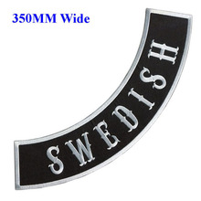 Wholesale SWEDISH motorcycle biker patches iron on patches for full back jackets clothing embroidery rocker patches in stock 2024 - buy cheap