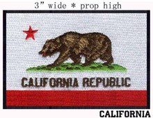 California Flag embroidery patch 3" wide shipping/ grass/republic 2024 - buy cheap