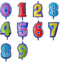 Сша анаграмм 18 дюймов день рождения цветной цифровой 0-9 номер импортной алюминиевой фольги воздушный шар 2024 - купить недорого