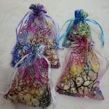 Bolsas de Organza de colores, 7x9, 9x12, 10x15 cm, joyería, árbol de la vida, embalaje con cordón, bolsas de golosinas para fiesta de boda, 2019, 100 Uds. 2024 - compra barato