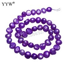 YYW High Quality Cultured Potato Freshwater Pearl Beads violet 8-9mm Approx 0.8mm Sold Per Approx 14.7 Inch Strand 2024 - buy cheap