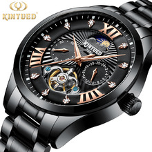 KINYUED New fashion Luxury Business Automatic watches Men Stainless Steel Waterproof Moon Phase Mechanical Watch Male Wristwatch 2024 - buy cheap