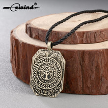 Cxwind Viking Amulet Tree of Life Runes Necklace Geometric Pendant Necklace Legendary Tree Necklaces Rope Jewelry for Man Gift 2024 - buy cheap