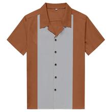 Vertical Striped Shirt Men Casual Button-Down Dress Cotton Shirts Short Sleeve camisa medieval Retro Hombre Bowling Men's Shirts 2024 - buy cheap