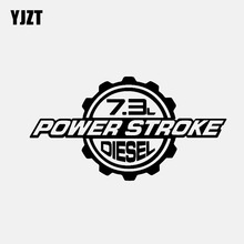 Yjzt 16cm * 8.4cm 7.3l power stroke diesel vinil decalque etiqueta do carro preto/prata C3-0903 2024 - compre barato