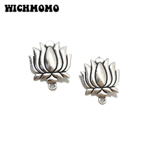 New Fashion 6pcs Retro  Lotus Zinc Alloy Earring Base Connectors Linkers for DIY Jewelry Accessories PJ220 2024 - buy cheap