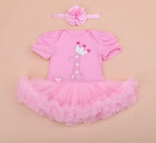 Primeiro Aniversário Do Bebê recém-nascido Roupas Sets Meninas Bodysuits Princesa Vestido tutu Arcos Headwear Para A Criança Infantil outfits Partido 2024 - compre barato