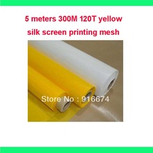 Freeshipping! Discount 5 meters 300M 120T yellow polyester silk screen printing mesh 127CM/50" widthFilm 2024 - buy cheap