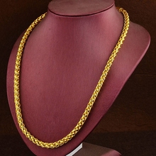Chain Necklace Byzantine Style  Yellow Gold Filled Mens Necklace 2024 - buy cheap