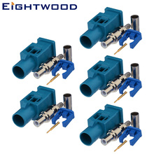 Eightwood SMB Fakra Code Z Lengthen Plug RF Connector Water blue/5021 Neutral Coding Crimp for RG174/188/188A RG316 LMR100 Cable 2024 - buy cheap