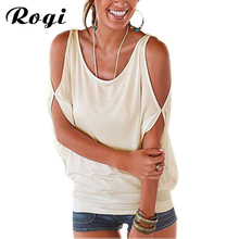 Rogi Summer Shirt For Women Blouses 2019 Sexy Off Shoulder Top Casual O-Neck Batwing Half Sleeve Shirts Beach Tunic Tops Blusas 2024 - buy cheap