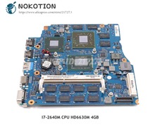 NOKOTION A1846585A MOTHERBOARD For SONY VPCSB VPCSA VPCSD Pcg-41213w VPCSC MBX-237 Main board I7-2640M CPU HD6630M 4GB RAM 2024 - buy cheap