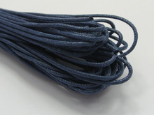 50 метров темно-синий вощеный хлопковый шнур для бисероплетения 1,5 мм 2024 - купить недорого