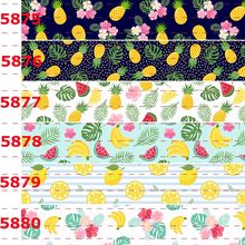 Cinta de grogrén estampada, diseño de frutas, diferentes tamaños, 10 yardas, 190122 2024 - compra barato