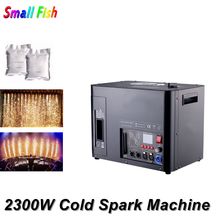 Máquina para comemoração de casamento, fogos de faísca fria, 2300w, com 6x8w, rgba, fonte, luzes de led, máquina para palco e festa 2024 - compre barato