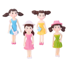 Set of 4 Fairy Garden Bonsai Miniature Resin Figurine Micro Landscape Decor Girl 2024 - buy cheap