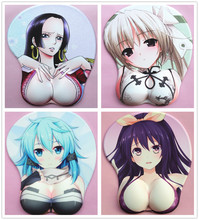 2020 new version Japanese anime 3d mouse pad wristbands Cartoon Creative sexy mouse pad Chest beauty mouse pad Free Shipping 2024 - buy cheap