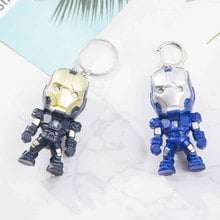 LED Light Sound The Avengers Iron Man Keychain Model Mini PVC Action Figure Ironman Key rings Pendant Gift 2024 - buy cheap