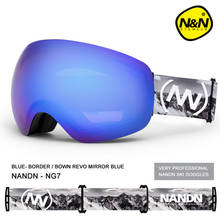 Brand NANDN Professional Ski Goggles 2 Double Lens Anti-fog Big Spherical Skiing Glasses Men Women Snow Goggles 2024 - buy cheap