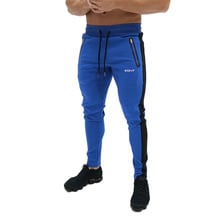 Pantalones largos de cintura elástica para hombre, pantalón de chándal de entrenamiento, informal, Color sólido, azul, rojo, negro y blanco, 2021 2024 - compra barato