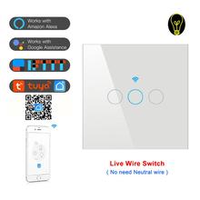 Tuya Wifi Light Switch 10A No Neutral Single FireWire RF Wireless Wall Switch Voice Control Compatible Alexa Google IFTTT EU/UK 2024 - buy cheap