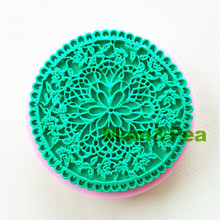 Mom&Pea 1069 Free Shipping Round Flower Silicone Mold Cake Decoration Fondant Cake 3D Mold Food Grade 2024 - buy cheap