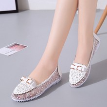  Platform Sandals Women's Bow Summer Sandals Rhinestone Summer Women Shoes Mesh Pearl Peas Shoes Sandalias Mujer 2019 2024 - buy cheap