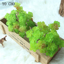 YO CHO 1PC 24 Head Artificial Mini Succulent Plants For Christmas Decorations Grass DIY Real Touch Fake Flower Home Bar Decor 2024 - buy cheap