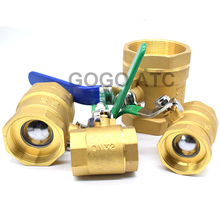 Brass ball valve switch long handle butterfly handle double inside and outside wire DN40 DN50 thickening water valve 2024 - buy cheap