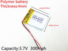 3.7V 300mAh battery 402530 Lithium Polymer Li-Po li ion Rechargeable Battery For Mp3 MP4 MP5 GPS PSP mobile electronic part 2024 - buy cheap