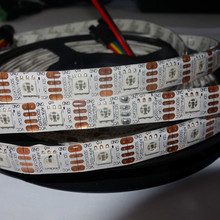 IP65 white pcb 4M DC5V APA-102C addressable led pixel strip;60leds/m with 60pixels/m;waterproof in silicon coating 2024 - buy cheap