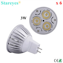 Free shipping 6 pcs Dimmable MR16 3W  AC&DC 12V High Power LED Spotlight downlight Bulb droplight lamp Light lighting 2024 - buy cheap