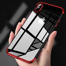 Phone Case For iphone 7 plus 8 6s 6 5s se 5 Plating Silicone Soft Transparent Clear Colors 360 Protector For iphone 6 plus Cover 2024 - buy cheap