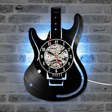 Vinyl Record Wall Clock Guitar CD LED Clocks Antique Musical Instrument Home Decor Creative Silent Hanging Watch for Music Lover 2024 - buy cheap