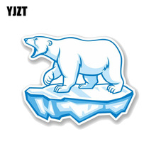 YJZT  15CM*11.9CM Cute Polar Bear  Decal PVC Motorcycle Car Sticker 11-00755 2024 - buy cheap