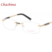 Chashma Brand Designer Titanium Glasses Rimless Mans Optical Glasses Frame Myopia Business Frameless Eyeglasses Frame Man 2024 - buy cheap