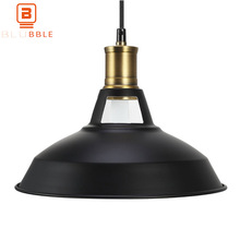 BLUBBLE Dia28cm Vintage Lid Pendant Light Industry Iron Originality Loft Pendant Lamp American AC 90-260V Bedroom Hanglamp 2024 - buy cheap